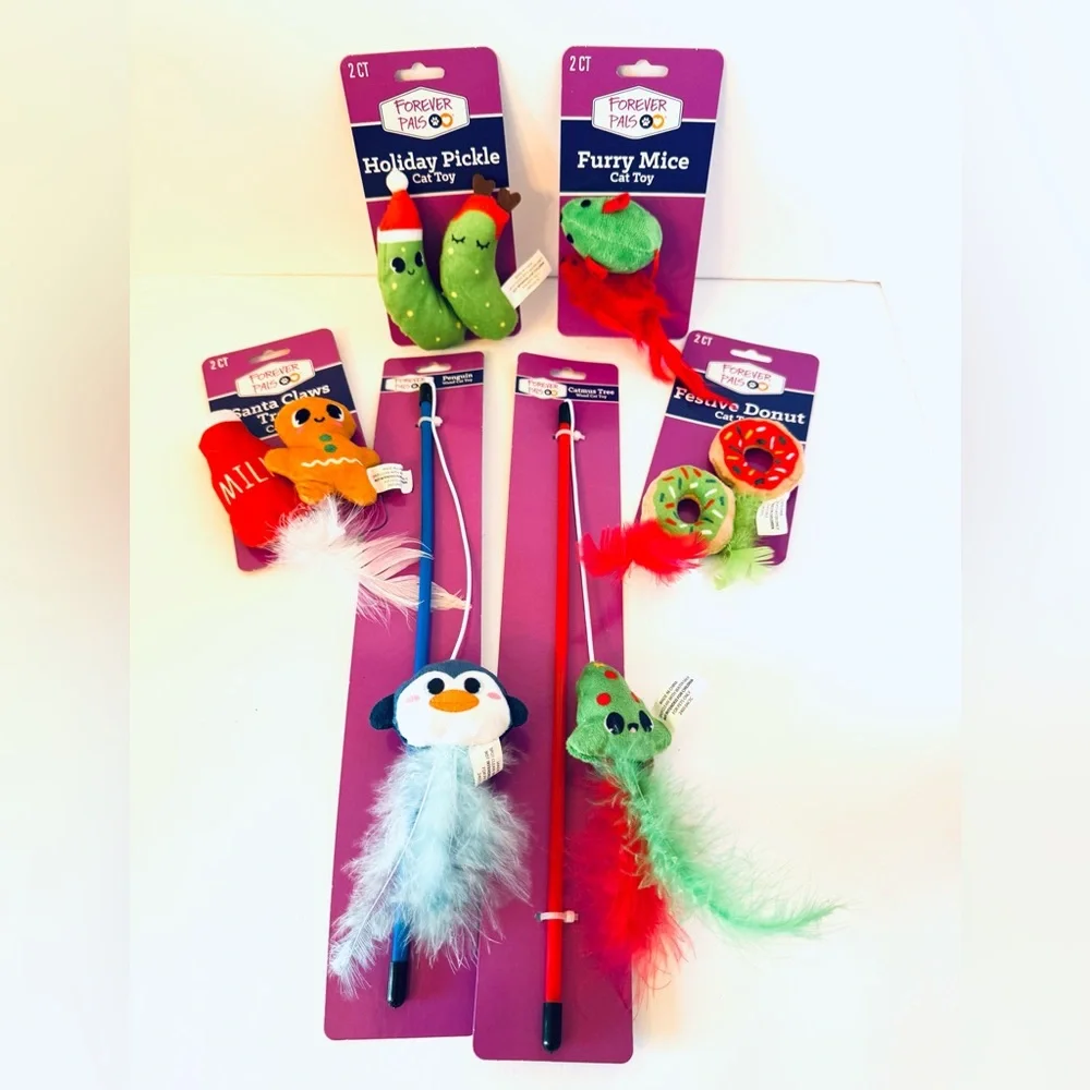 NWT Assortment of 6 Holiday Cat Toys